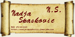 Nadja Spasković vizit kartica